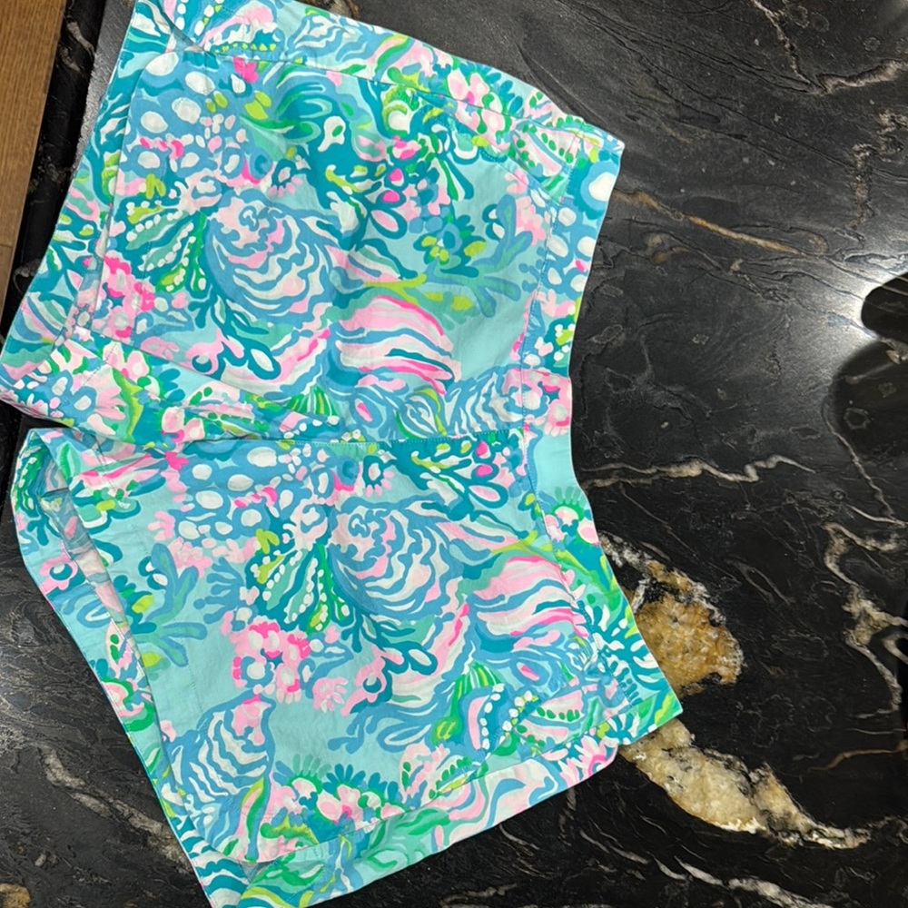 Lilly Pulitzer Blue and Pink Patterned Shorts